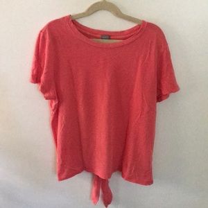 coral aerie size small open back t shirt